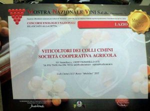 Vignanello - Premiato il rosso della Cantina dei Viticoltori dei Colli Cimini 