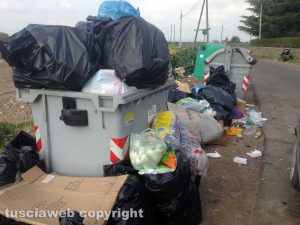 Viterbo - I rifiuti abbandonati in strada Montarone