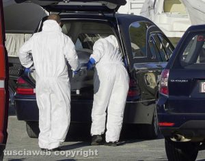 Ronciglione - Cadavere emerge dal lago di Vico - Le operazioni di recupero