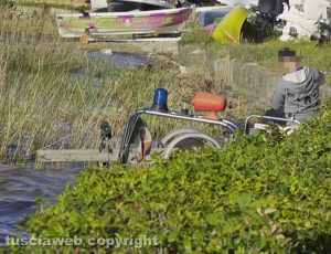 Ronciglione - Cadavere emerge dal lago di Vico - Le operazioni di recupero