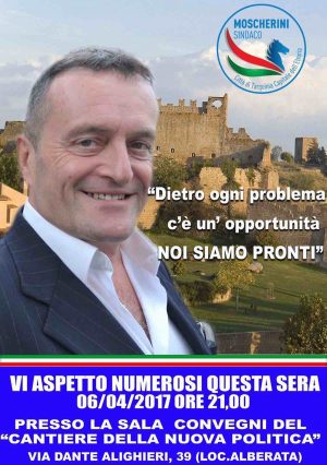 L'immagine di Moscherini con alle spalle Tuscania