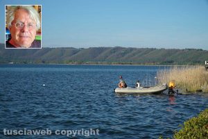 Ronciglione - Cadavere emerge dal lago di Vico - Nel riquadro Alfredo Martinangeli