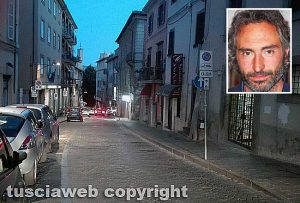 Viterbo – Quartiere san Faustino – Via Cairoli - Nel riquadro Giacomo Proietti