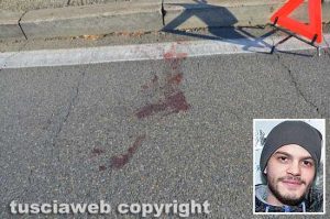 Viterbo - Omicidio del Riello - Il luogo dell'aggressione - Nel riquadro Sabato Battaglia