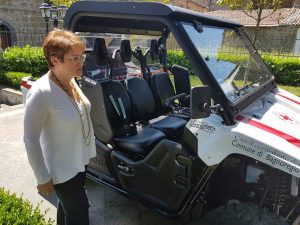 Civita di Bagnoregio - L'inaugurazione del mezzo che potrà portare i disabili nel centro storico