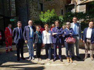 Civita di Bagnoregio - L'inaugurazione del mezzo che potrà portare i disabili nel centro storico