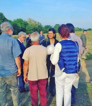 Corchiano - La visita della presidente Boldrini alle due agnelline 