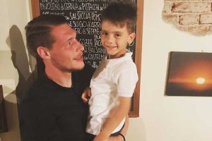 Sport - Calcio - Andrea Belotti con il figlio di Leonardo Bonucci