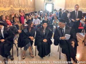 Viterbo - Unitus - La cerimonia di consegna del diploma di laurea a Francesco Rutelli