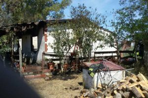 Tarquinia - L'incendio di questa mattina a sant'Agostino 