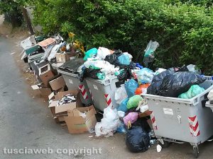 Viterbo - Rifiuti in strada Pian di legname