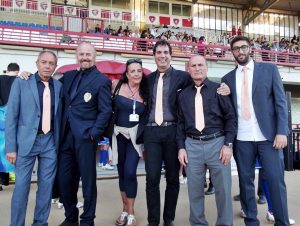 Elisabetta Lupetti con gli arbitri dell'incontro