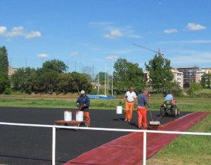 Viterbo - I lavori al Campo scuola