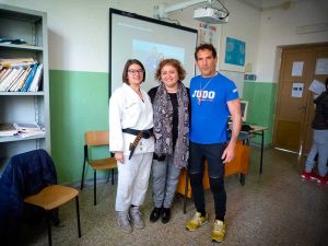 Civita Castellana - Maila Pistola, referente del progetto, la dirigente De Angelis e il maestro Giuseppe Pistola