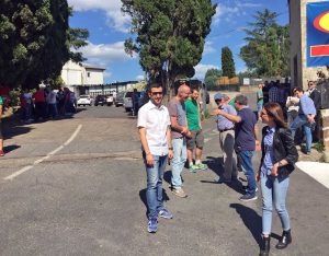 Civita Castellana - Artceram - La manifestazione di fronte all'azienda