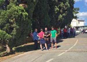 Civita Castellana - Artceram - La manifestazione di fronte all'azienda