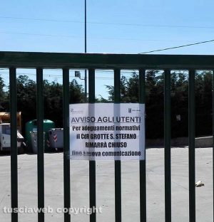 Il centro di conferimento chiuso