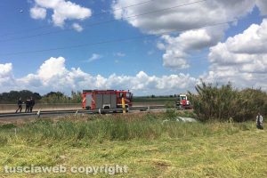 L'incidente sulla superstrada Monteromano - Viterbo