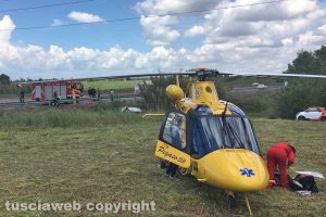 L'incidente sulla superstrada Monteromano - Viterbo