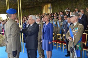 Roma - Sergio Mattarella conferisce la medaglia al valore dell'esercito al sergente Gabriele Pizzichetti