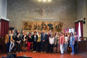 Tarquinia - Il sindaco Mazzola e la dirigente Boem con le delegazioni 