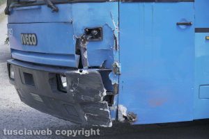Viterbo - L'incidente sulla Teverina - L'autobus