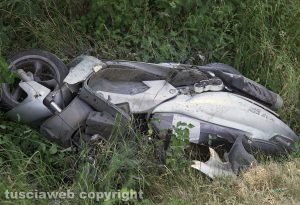 Viterbo - L'incidente sulla Teverina - Lo scooter