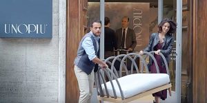 Un pezzo del primo spot Unopiù a Roma