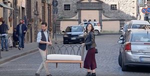 Un pezzo del primo spot Unopiù a Soriano nel Cimino