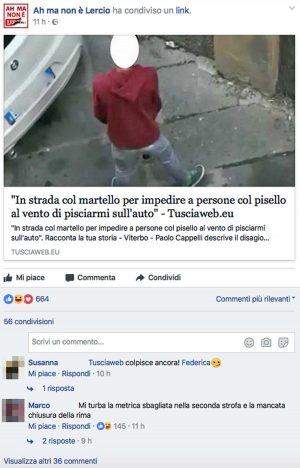 L'articolo di Tusciaweb su Ah ma non è Lercio