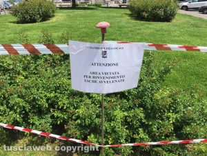 Viterbo - I cartelli a piazza della rocca