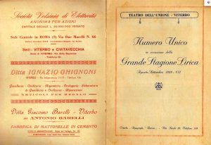 Teatro Unione - L'opuscolo del 1929