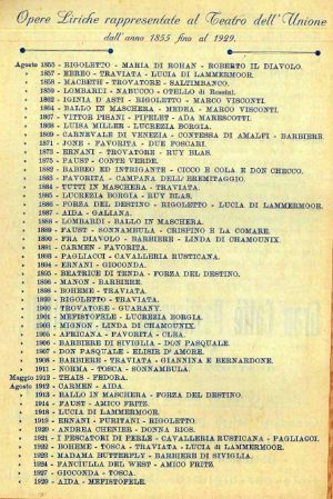 Teatro Unione - L'opuscolo del 1929