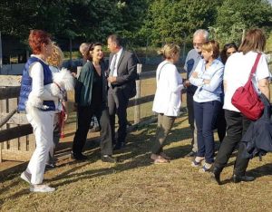 Corchiano - La visita della presidente Boldrini alle due agnelline