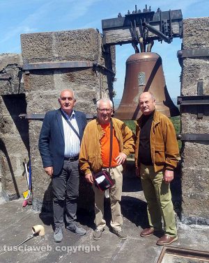 Alvaro Ricci, Arduino Troili e Aldo Quadrani sulla torre di Bagnaia