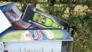 Viterbo - Discarica a cielo aperto di frigoriferi da bar in località Monte Jugo