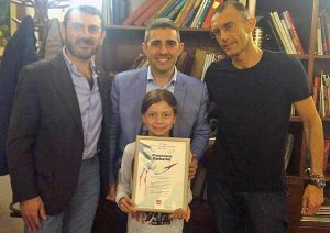 Con Francesco Barberini da destra, il presidente Lipu Fulvio Mamone Capria, il sindaco di Parma Federico Pizzarotti e il direttore generale Lipu Danilo Selvaggi