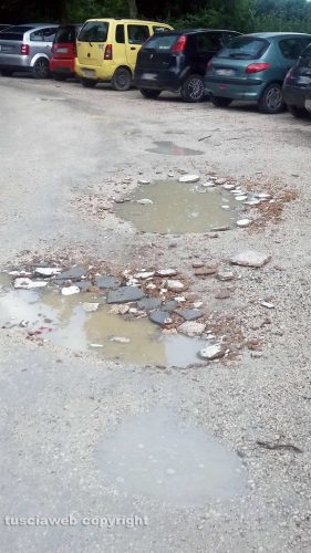 Viterbo - Il parcheggio in via Faul