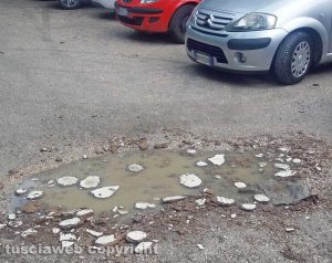 Viterbo - Il parcheggio in via Faul