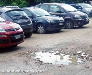 Viterbo - Il parcheggio in via Faul