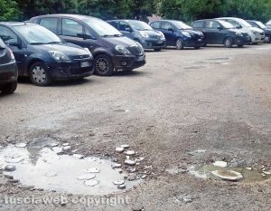 Viterbo - Il parcheggio in via Faul