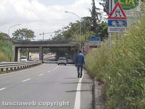 Viterbo - La strada che collega la Teverina con via Garbini
