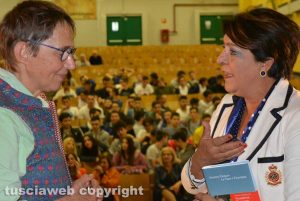 Viterbo - Susanna Tamaro e la dirigente scolastica dell'istituto Orioli Simonetta Pachella