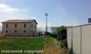 Viterbo - Incendio all'impianto di Casale Bussi