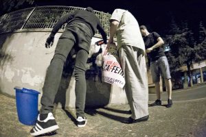 Viterbo – Uno dei manifesti del Comitato di lotta contro Caffeina