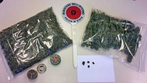 Viterbo - La droga sequestrata dai poliziotti della squadra mobile 