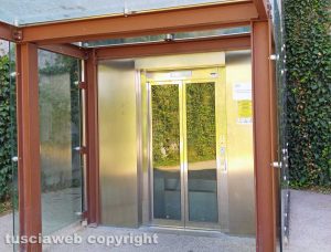 Viterbo - Valle Faul - L'ascensore verso il Sacrario