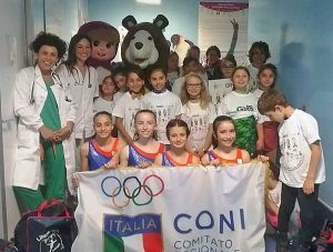 I ragazzi dell'Asd Libertas Pilastro in visita a Pediatria