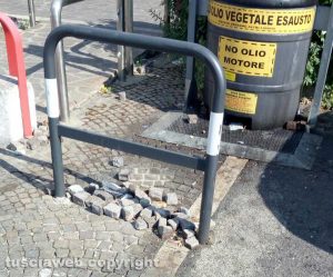 Viterbo - Parcheggio di fronte viale Armando Diaz nel degrado