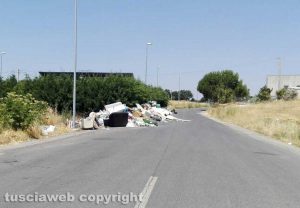 Rifiuti nella zona industriale di Grotte Santo Stefano
